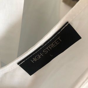 high street Tops - White blouse with ruffle sleeves high street Tops - White blouse with ruffle sleeves